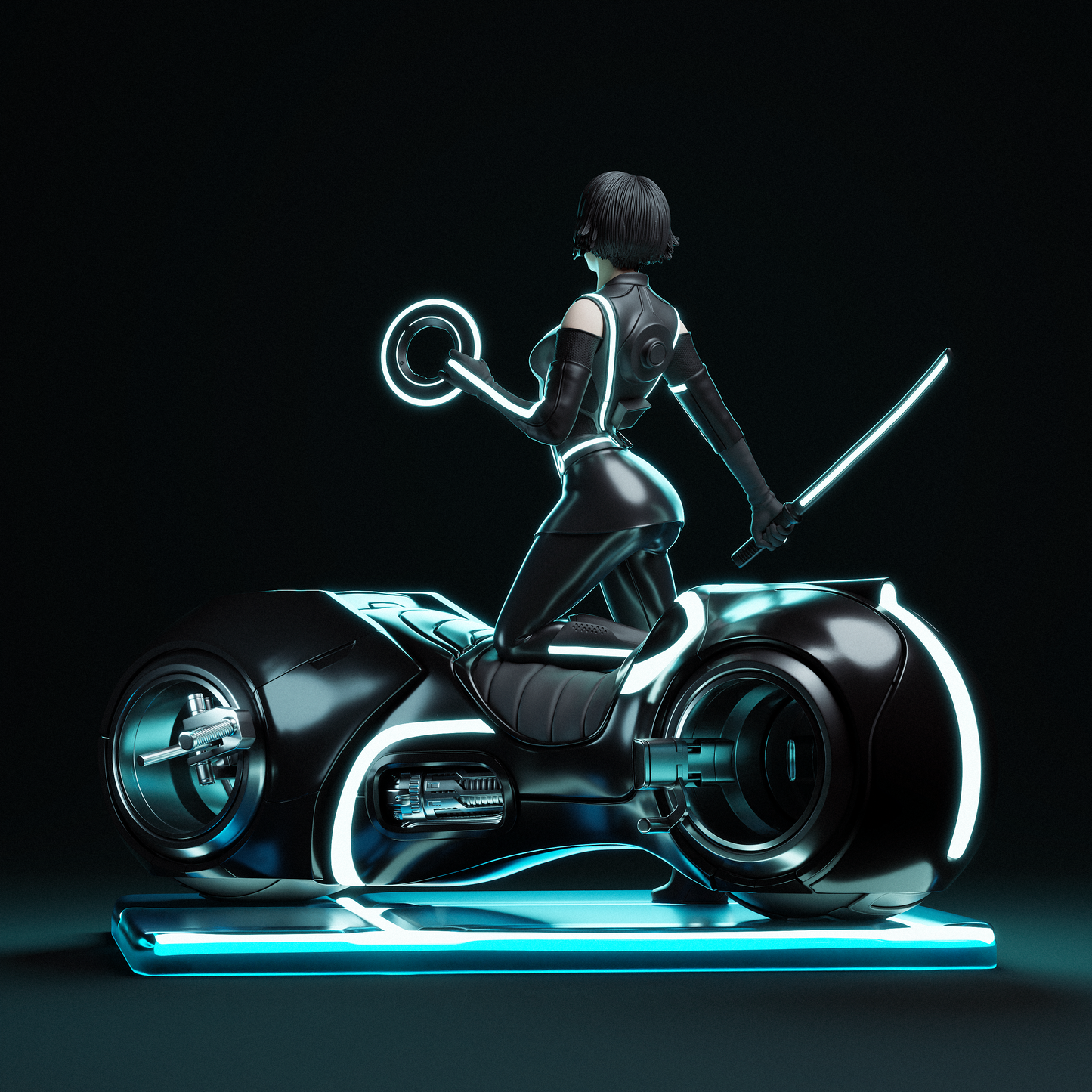 Quorra (Tron: Legacy) - Fan Art - 3D Print Model Kit - 1:6 Scale