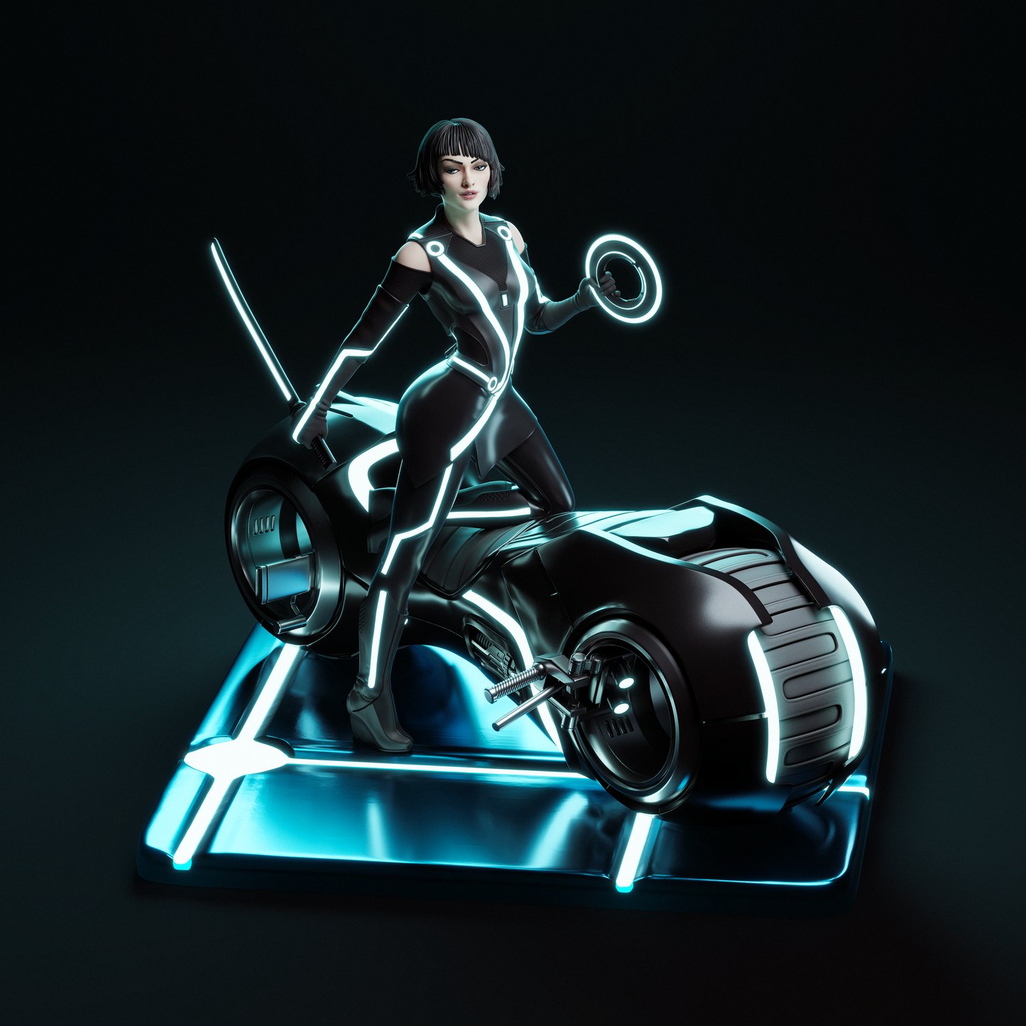 Quorra (Tron: Legacy) - Fan Art - 3D Print Model Kit - 1:6 Scale