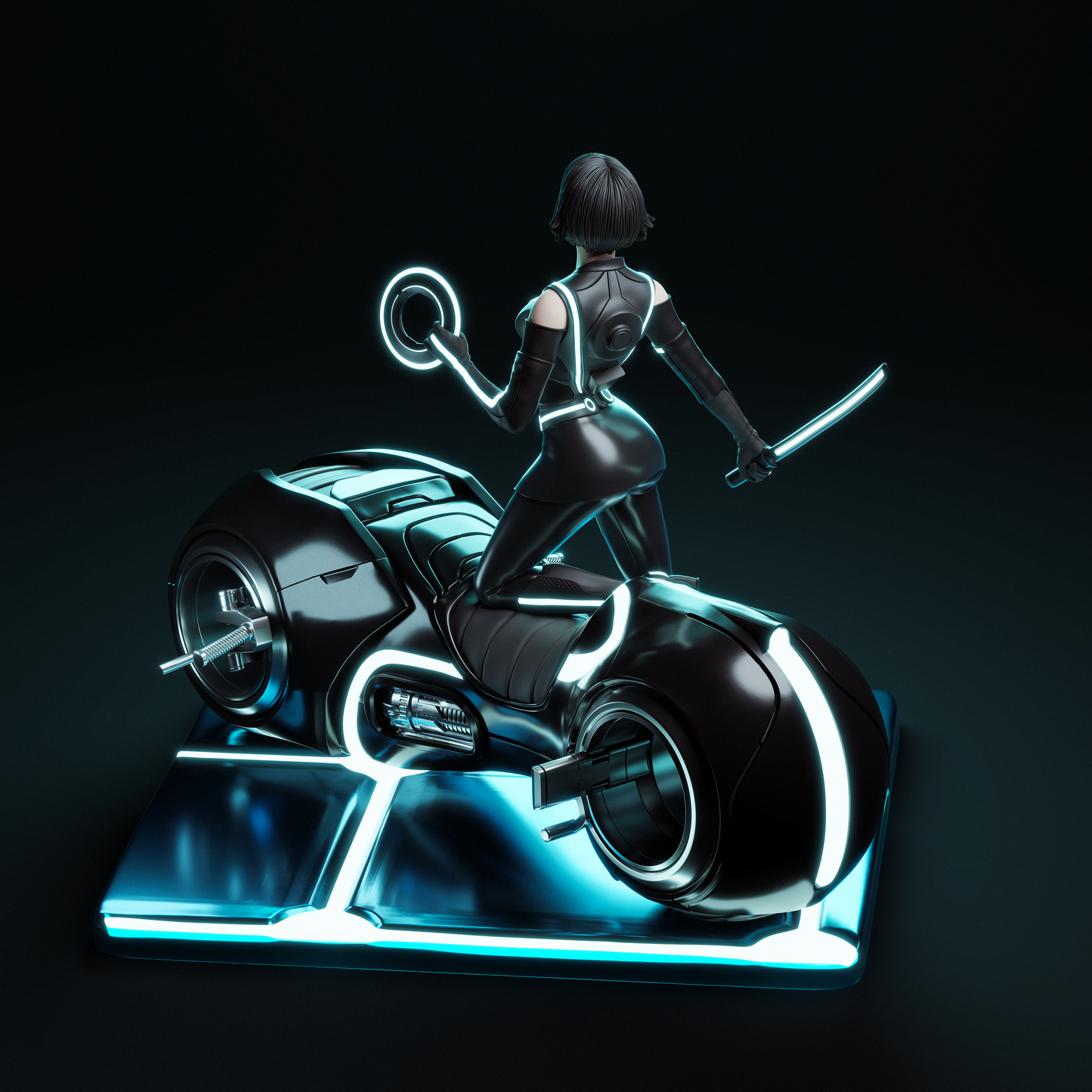 Quorra (Tron: Legacy) - Fan Art - 3D Print Model Kit - 1:6 Scale