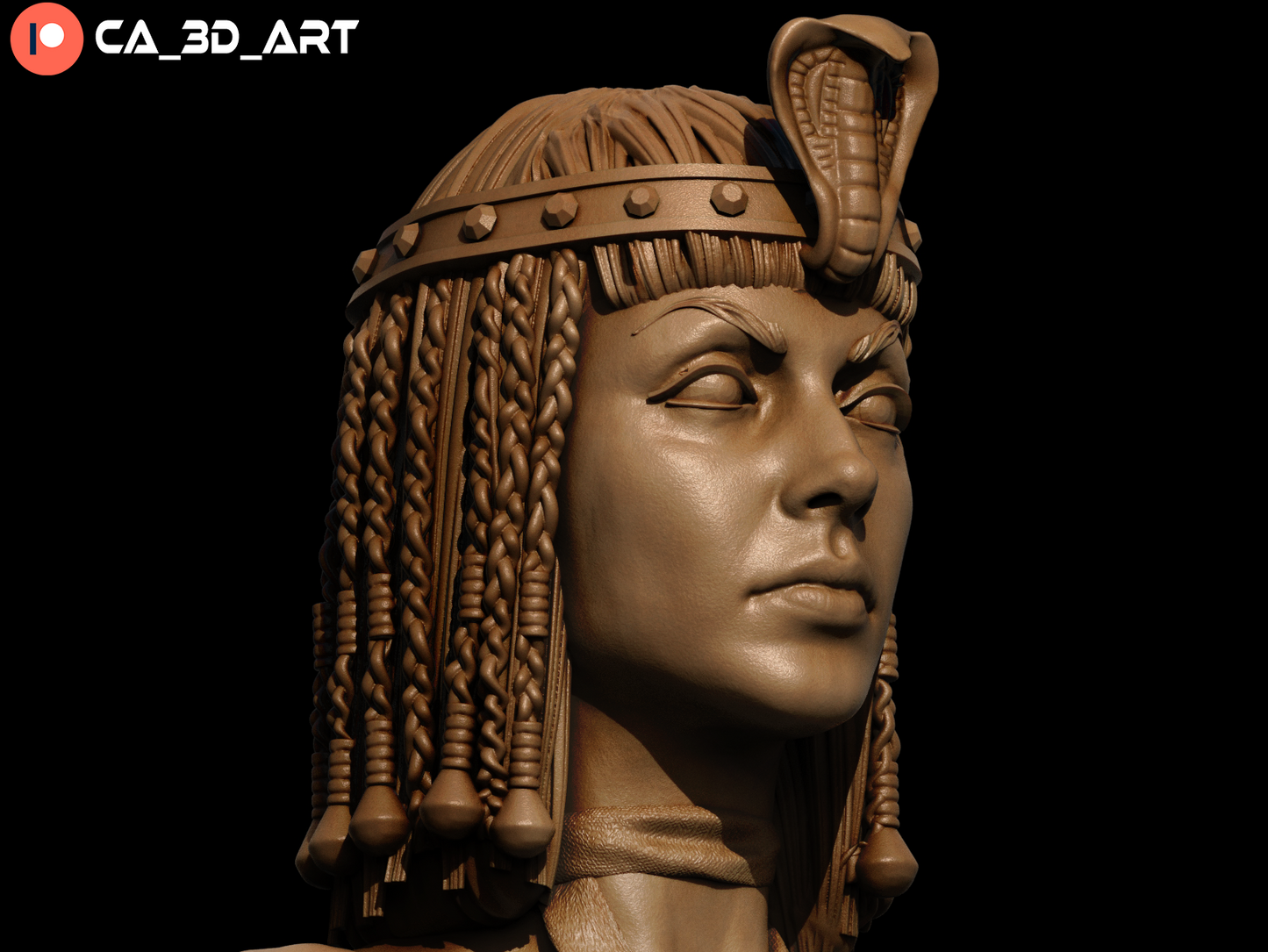 Cleopatra 12 Scale 3D Printed Statue Model - 12 Scale -2 Heads