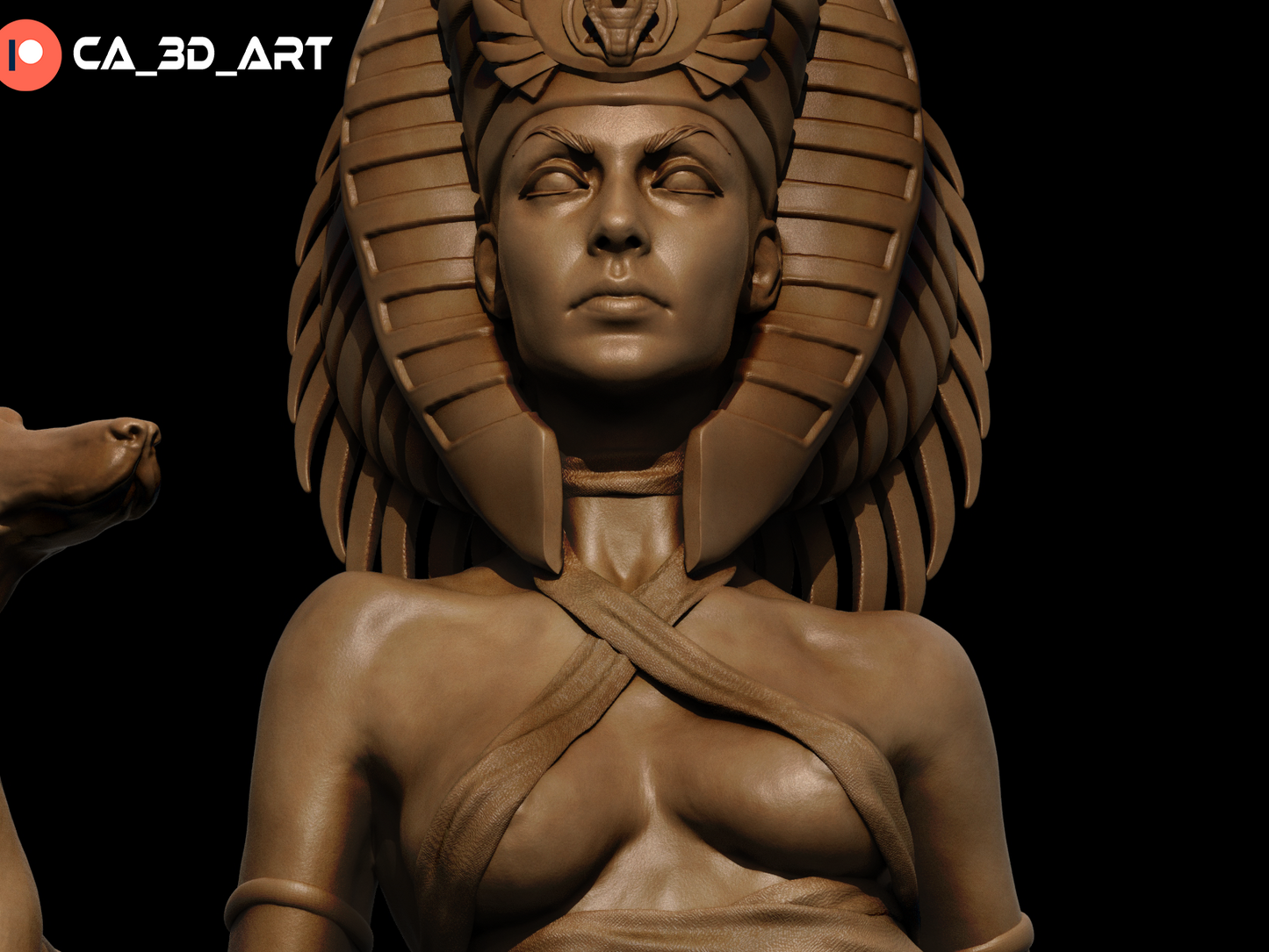 Cleopatra 12 Scale 3D Printed Statue Model - 12 Scale -2 Heads