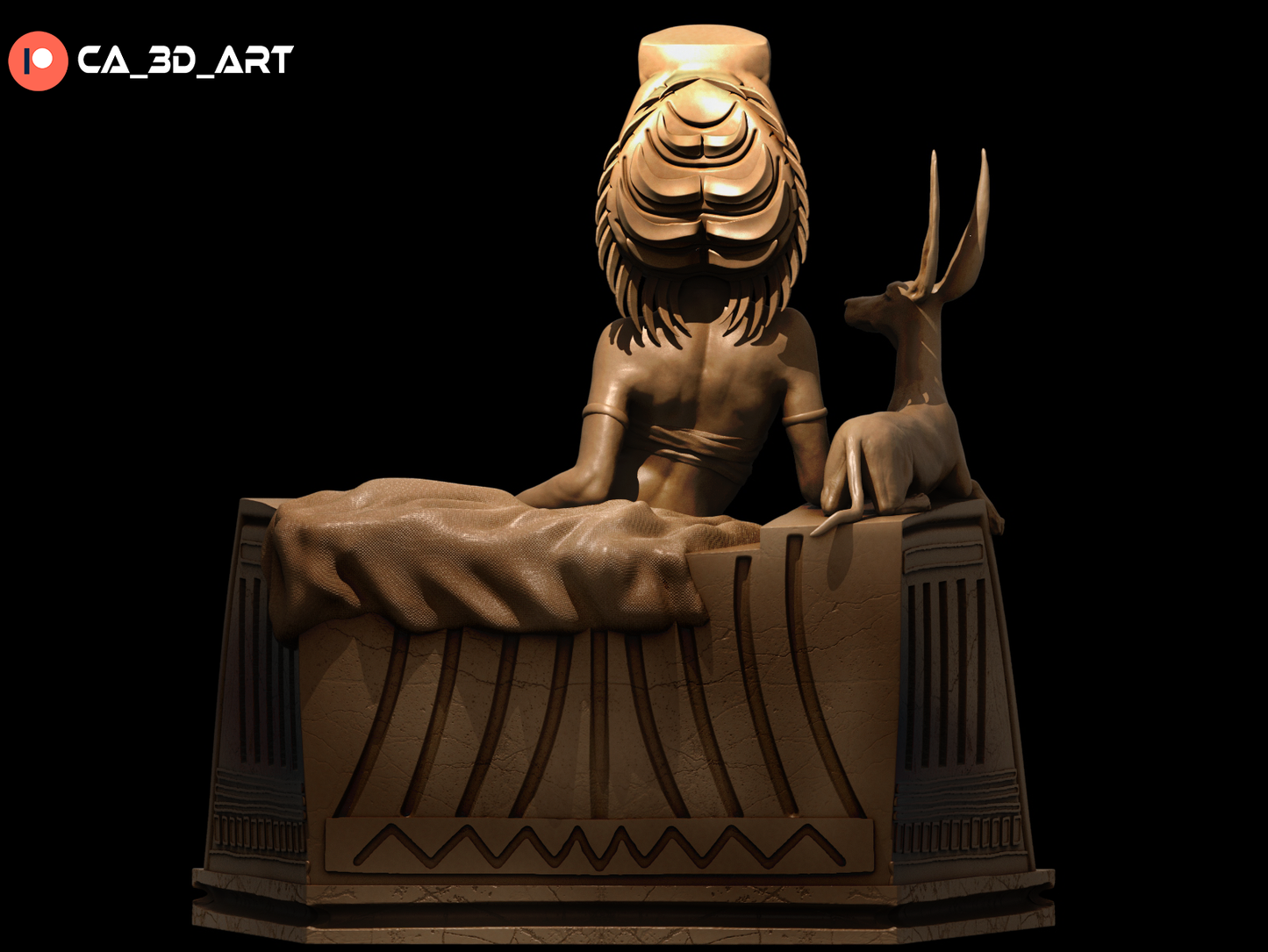 Cleopatra 12 Scale 3D Printed Statue Model - 12 Scale -2 Heads