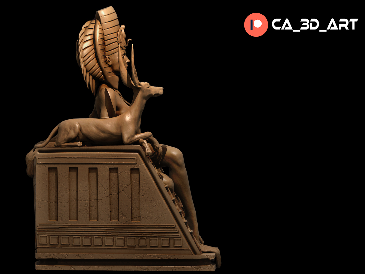 Cleopatra 12 Scale 3D Printed Statue Model - 12 Scale -2 Heads