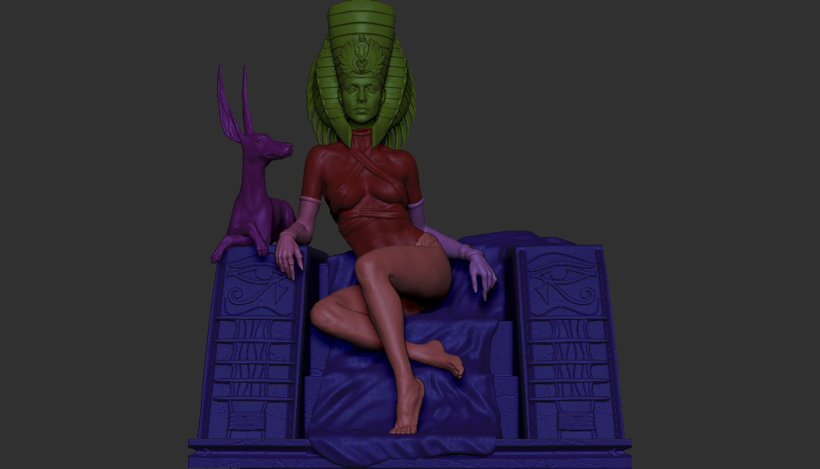 Cleopatra 12 Scale 3D Printed Statue Model - 12 Scale -2 Heads