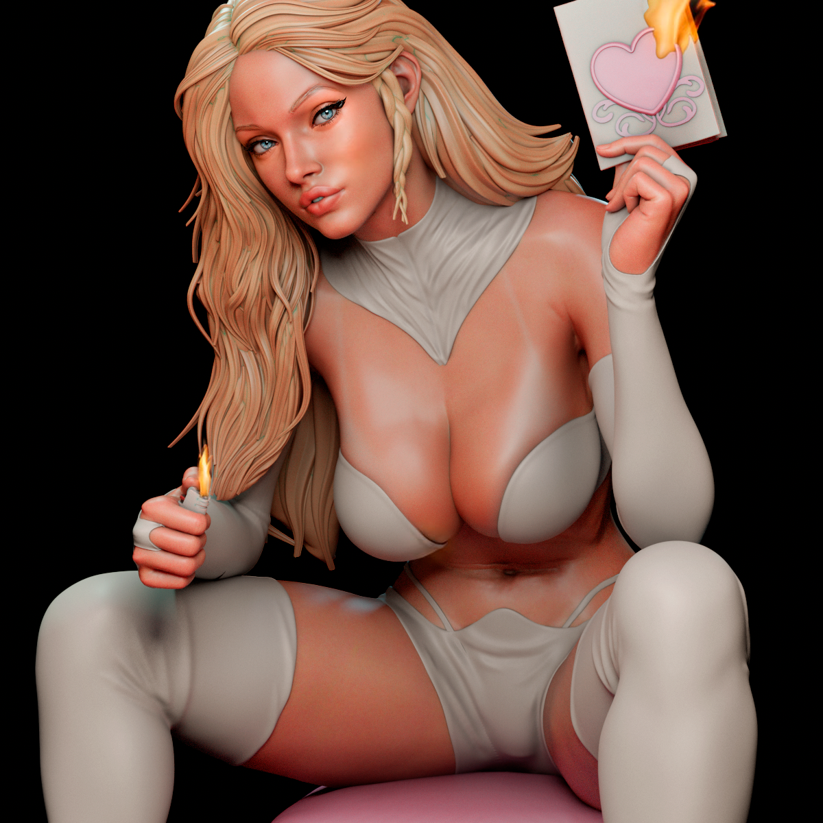 Emma Frost - 3D Printed Statue / Bust Kit - 6 & 9 Scale