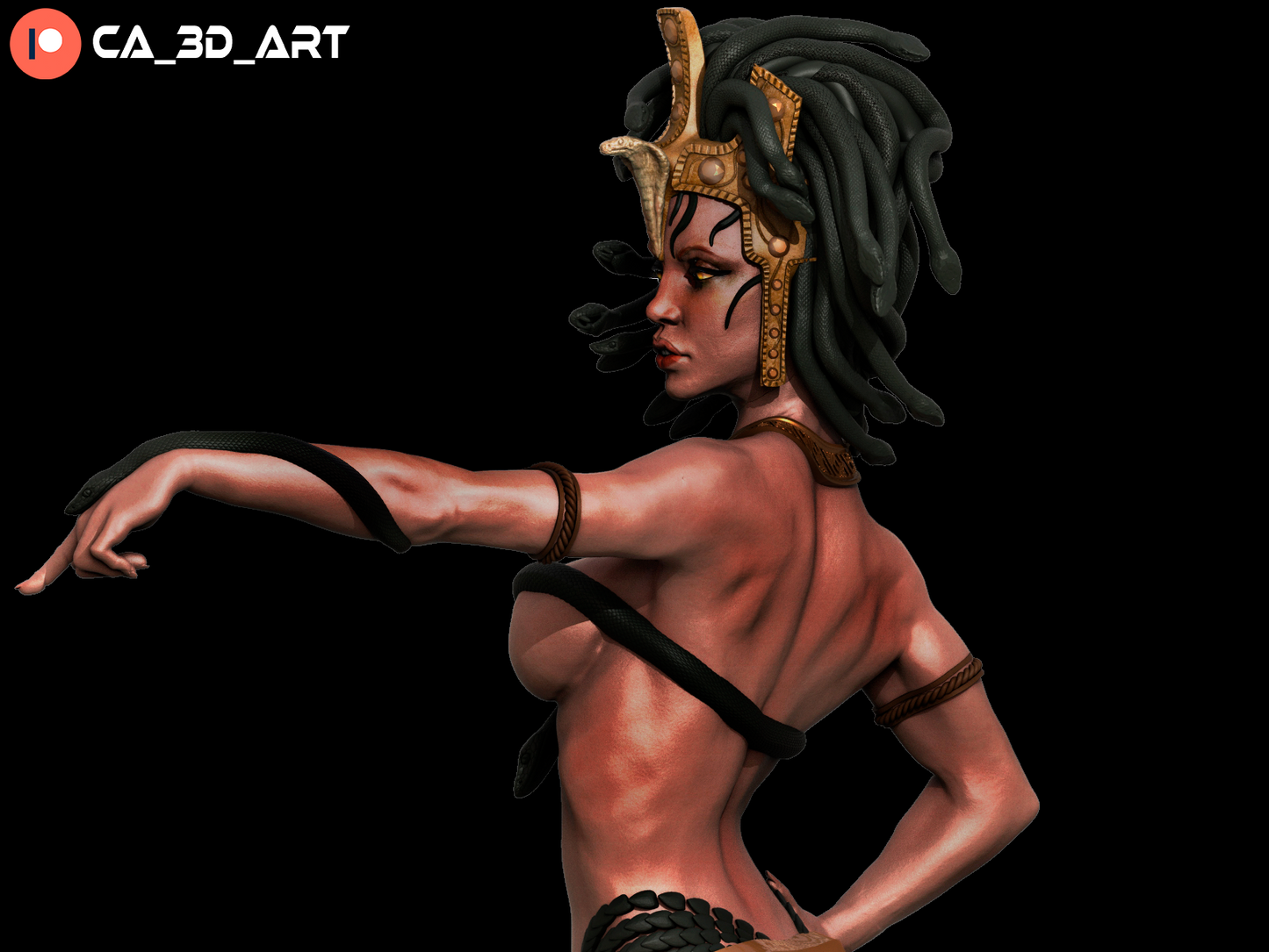 Medusa Statue - 3D printed kit - 10th scale (2 options)