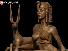 Cleopatra 12 Scale 3D Printed Statue Model - 12 Scale -2 Heads
