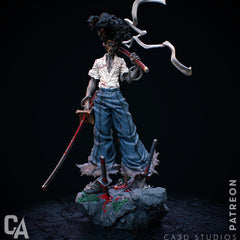 Afro Samurai (Fan Art) Sculpture - 6, 9 or 12 scale (380 - 190mm) - 3D Print