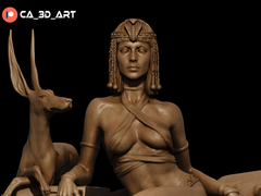 Cleopatra 12 Scale 3D Printed Statue Model - 12 Scale -2 Heads