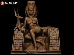 Cleopatra 12 Scale 3D Printed Statue Model - 12 Scale -2 Heads