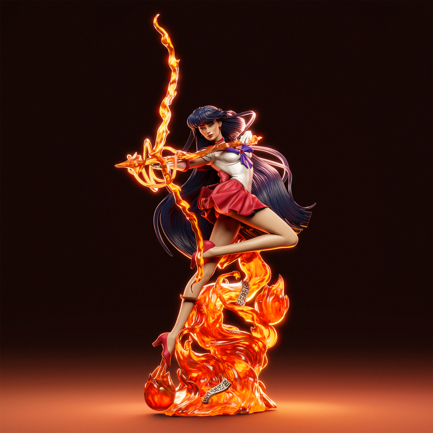 Rei Hino (Sailor Moon) - Fan Art - 3D Print Model Kit - 1:6