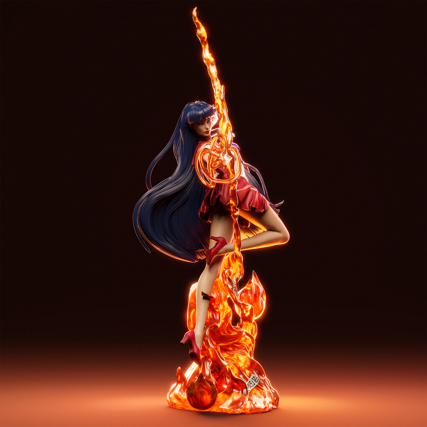 Rei Hino (Sailor Moon) - Fan Art - 3D Print Model Kit - 1:6