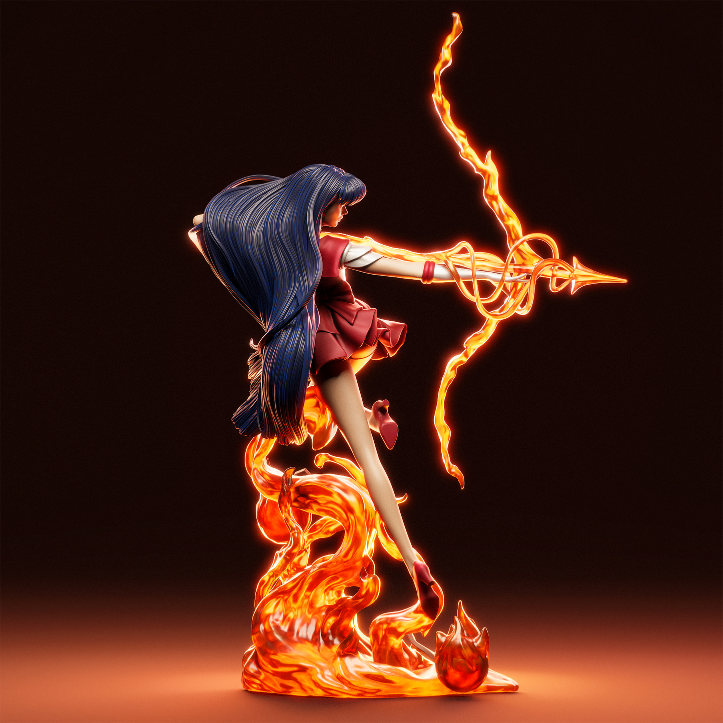 Rei Hino (Sailor Moon) - Fan Art - 3D Print Model Kit - 1:6