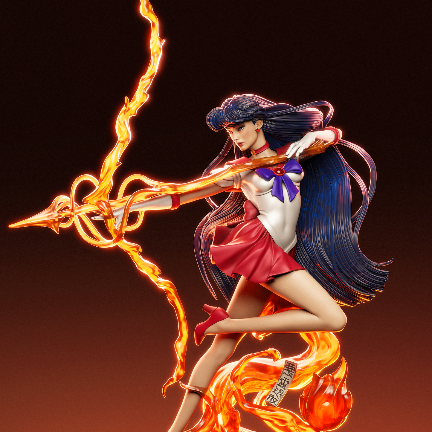 Rei Hino (Sailor Moon) - Fan Art - 3D Print Model Kit - 1:6