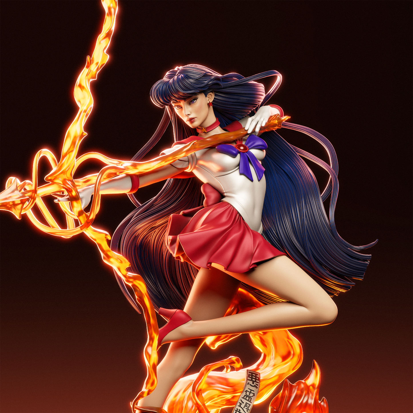 Rei Hino (Sailor Moon) - Fan Art - 3D Print Model Kit - 1:6