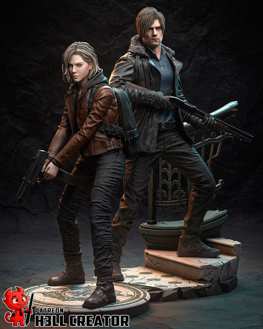 Leon & Grace (Resident Evil) Diorama - 3D Printed Model Kit