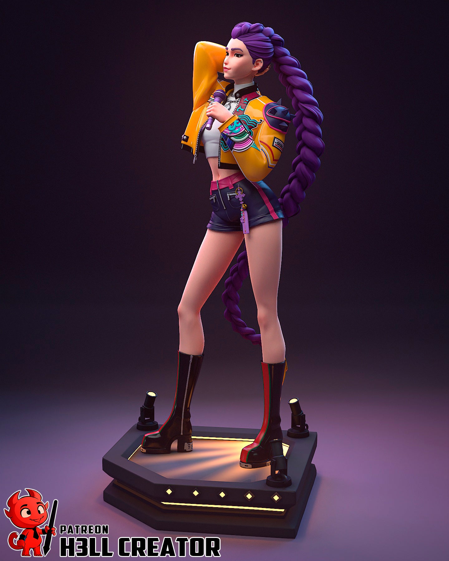 Rumi (KPop Demon Hunters) 3d Printed Model Kit - 10 scale