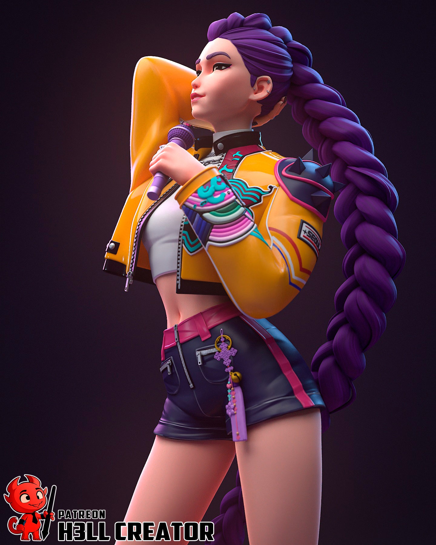 Rumi (KPop Demon Hunters) 3d Printed Model Kit - 10 scale