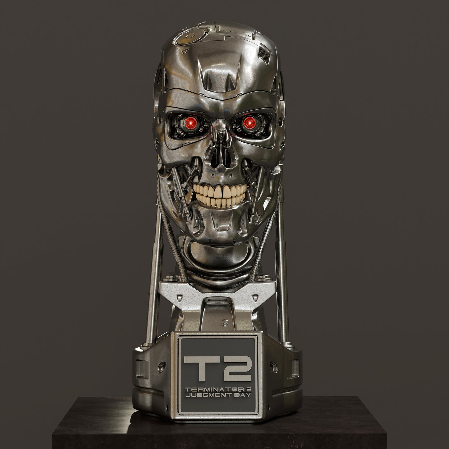 T-800 (Terminator) Bust- 3D Printed Statue - 1:1 Scale