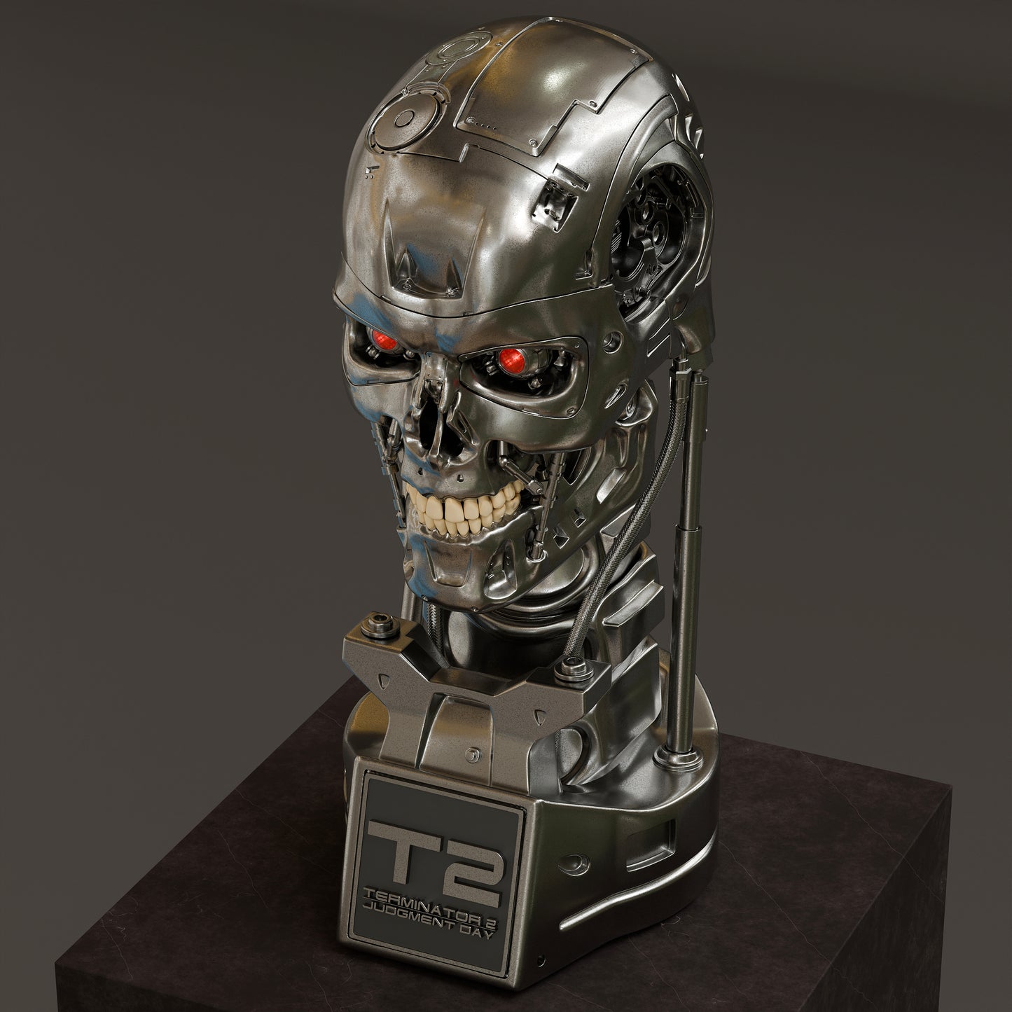 T-800 (Terminator) Bust- 3D Printed Statue - 1:1 Scale