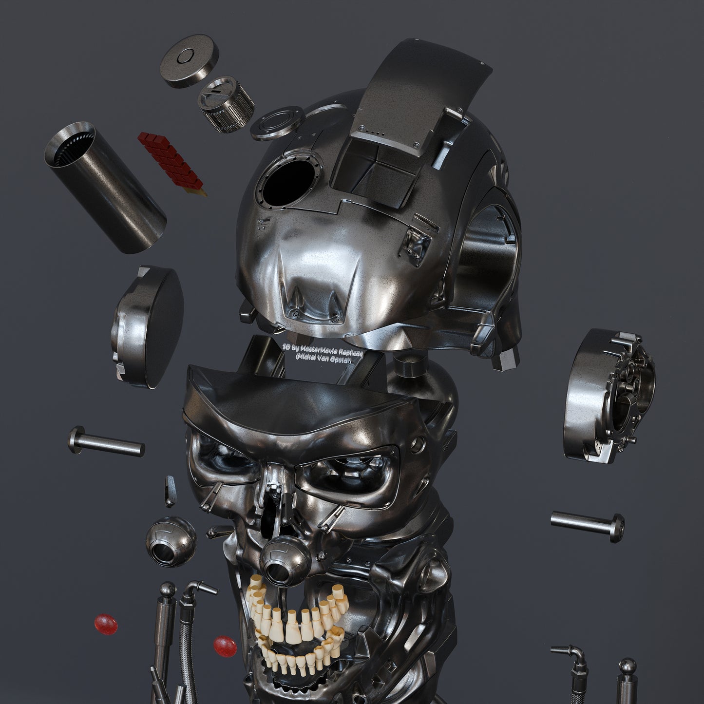 T-800 (Terminator) Bust- 3D Printed Statue - 1:1 Scale