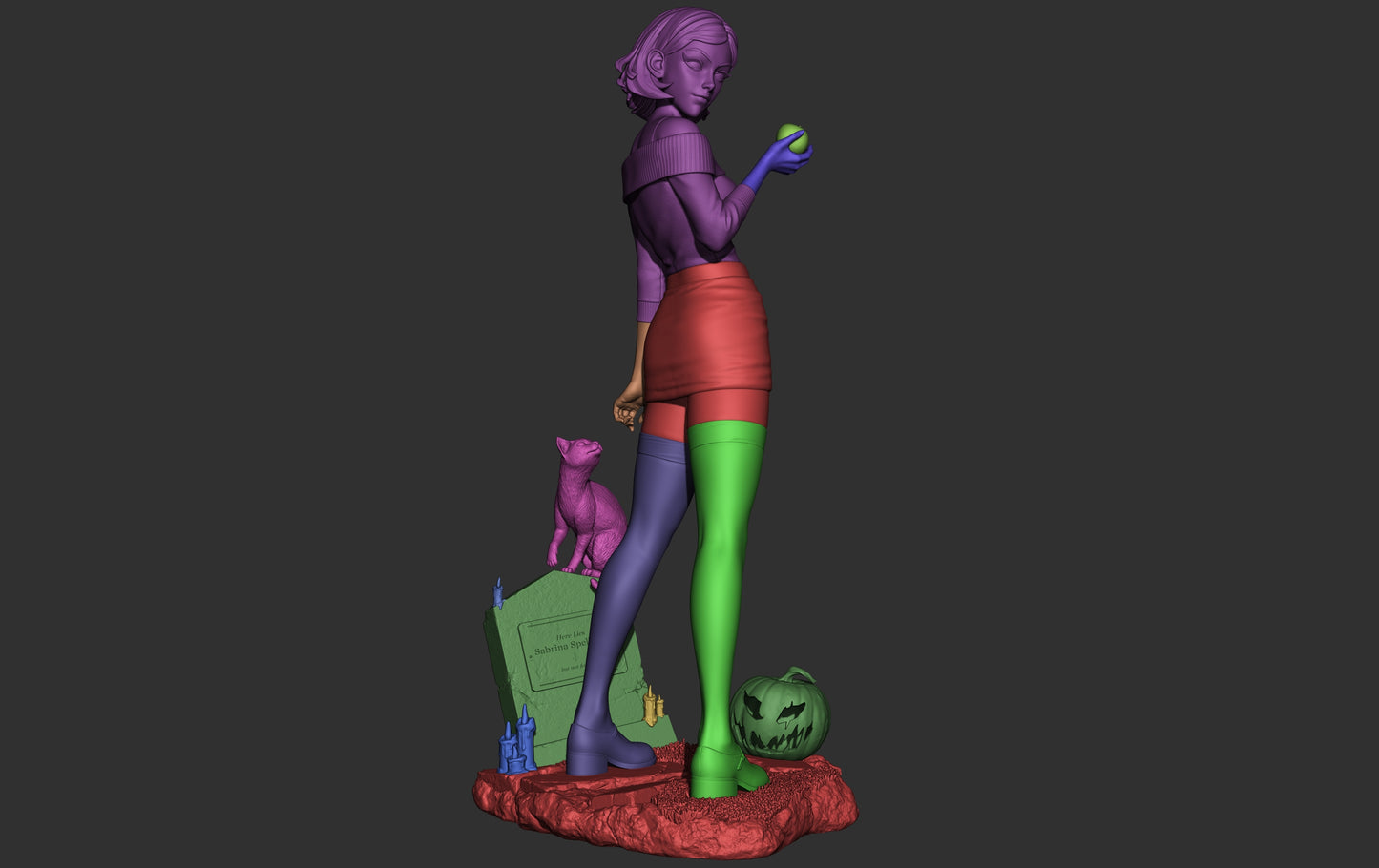 Sabrina - 3D Printed Model Kit - 9 and 6 Scale Statue