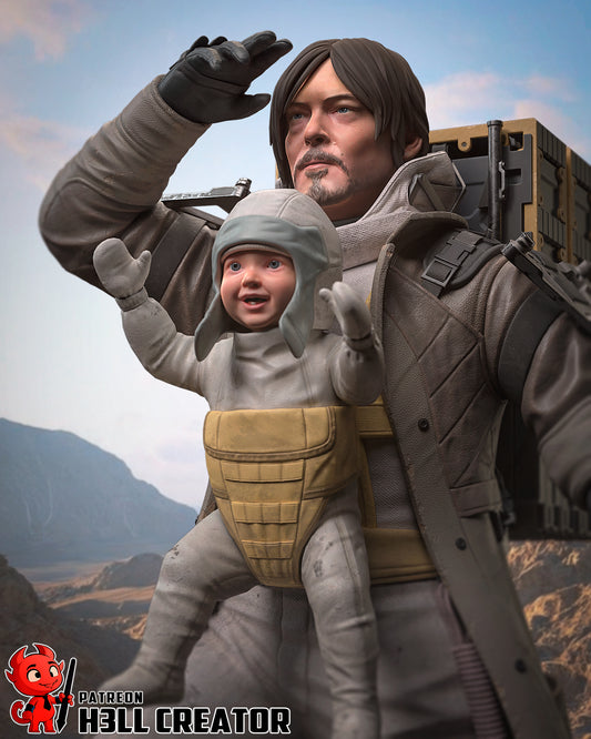Sam Bridges (Death Stranding 2) 3d Printed Model Kit - 1:12