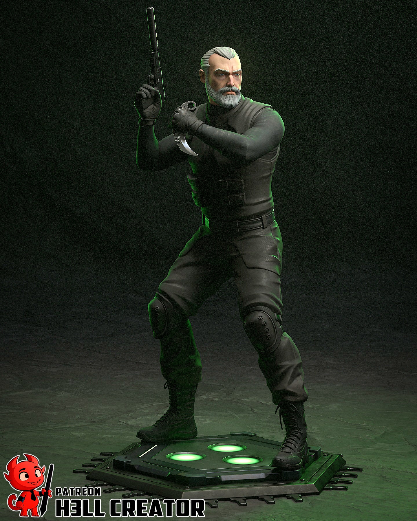 Sam Fisher (Splinter Cell) 3D Printed Statue Model Kit