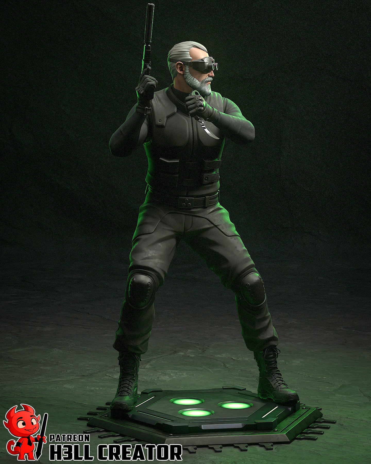 Sam Fisher (Splinter Cell) 3D Printed Statue Model Kit