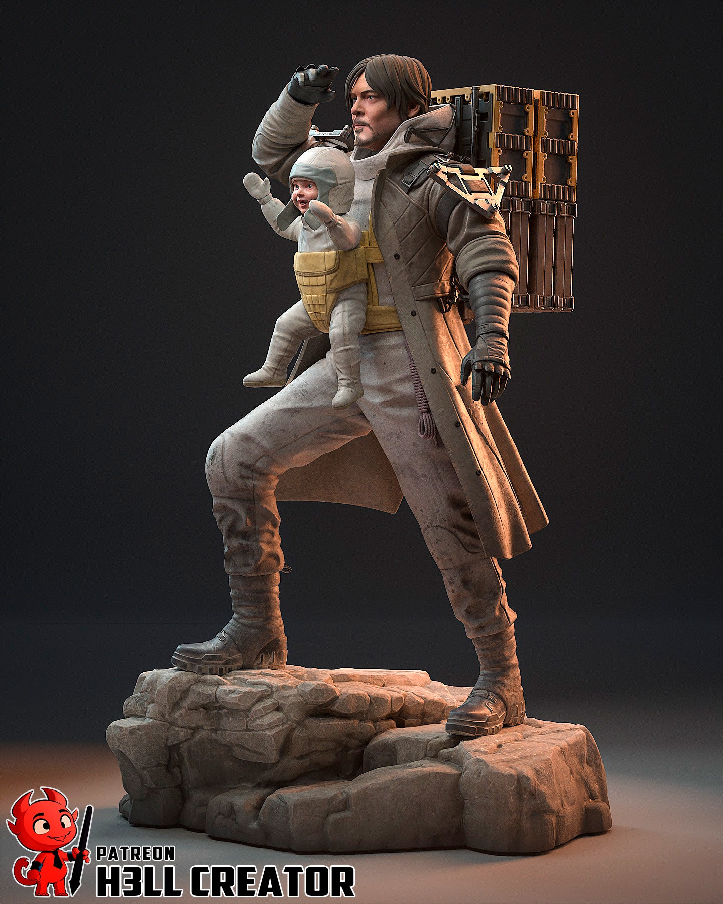 Ready to Post - Sam Bridges (Death Stranding 2) 3D Print model - Unpainted and Unassembled