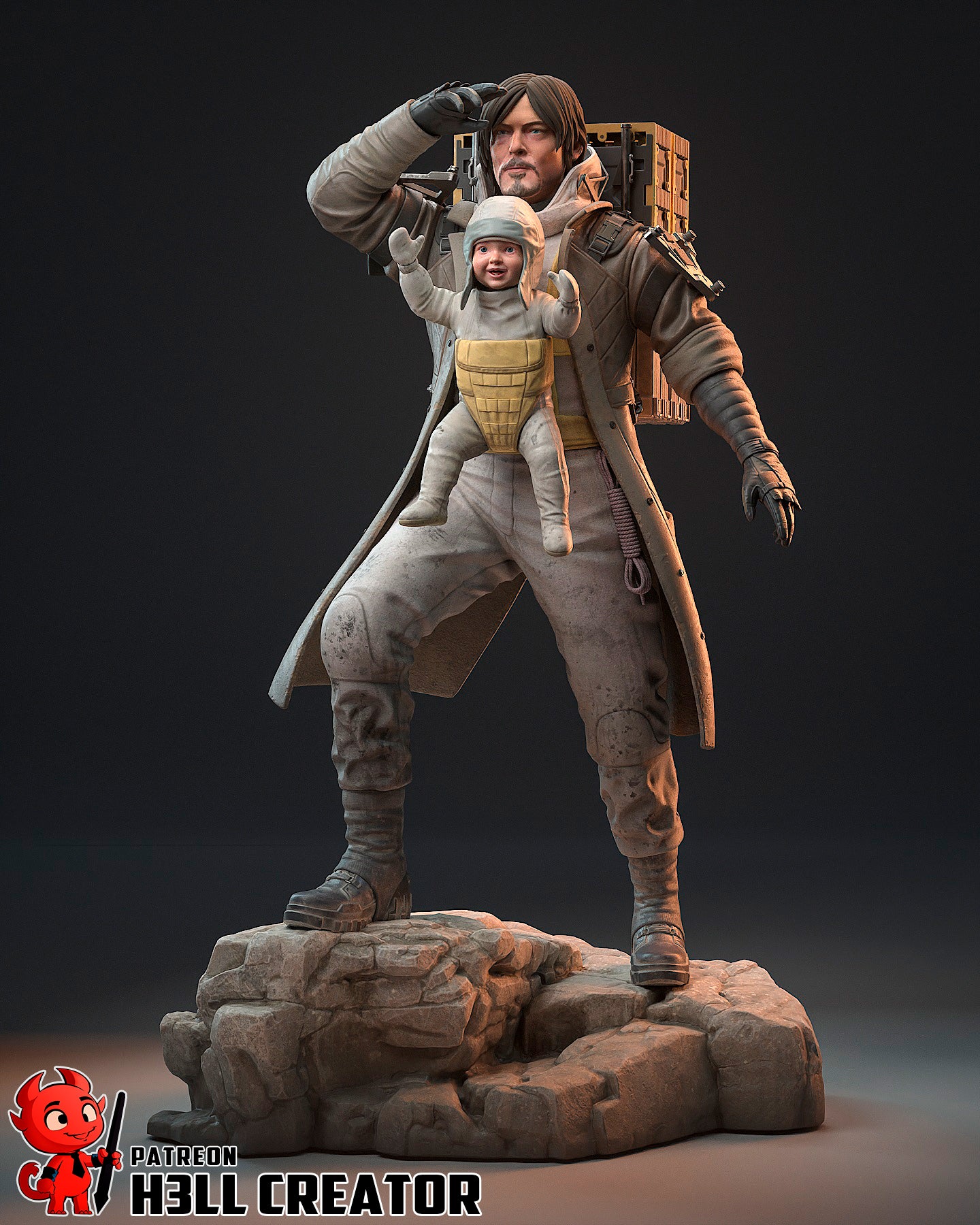 Ready to Post - Sam Bridges (Death Stranding 2) 3D Print model - Unpainted and Unassembled