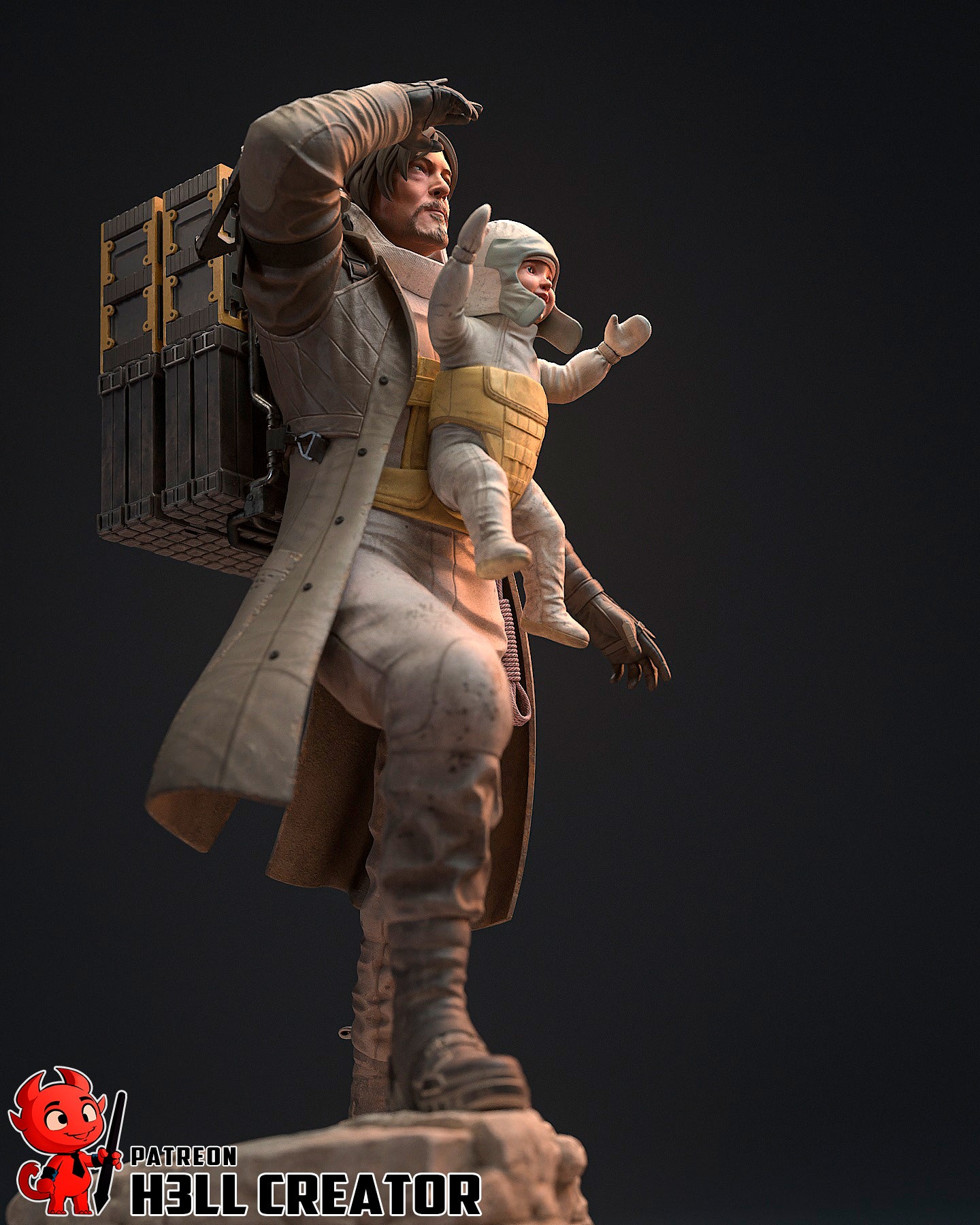 Ready to Post - Sam Bridges (Death Stranding 2) 3D Print model - Unpainted and Unassembled