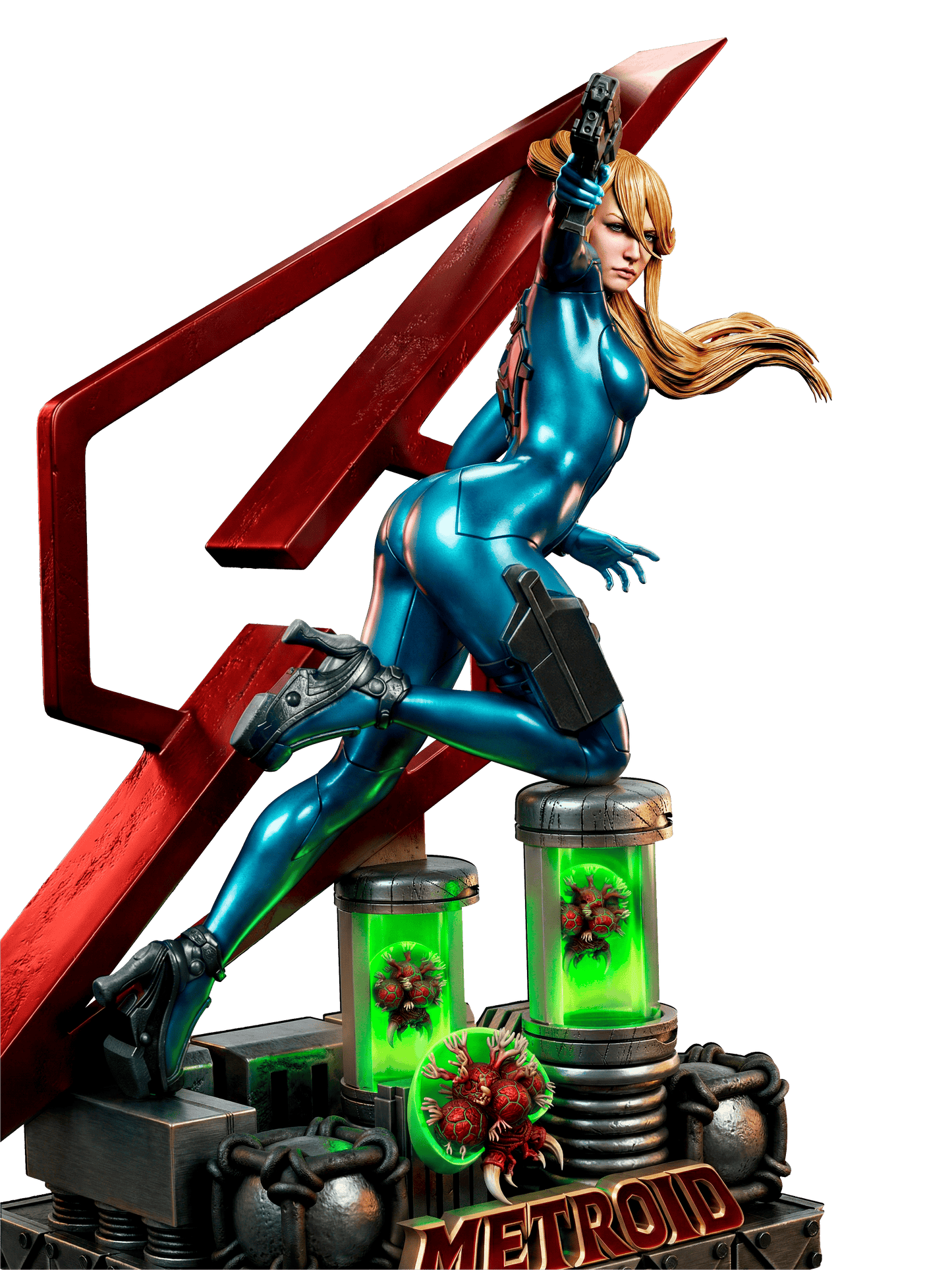 Samus (Metroid) Sculpt - 1:6 and 1:12 scale 3d Printed Model Kit - Fan Art