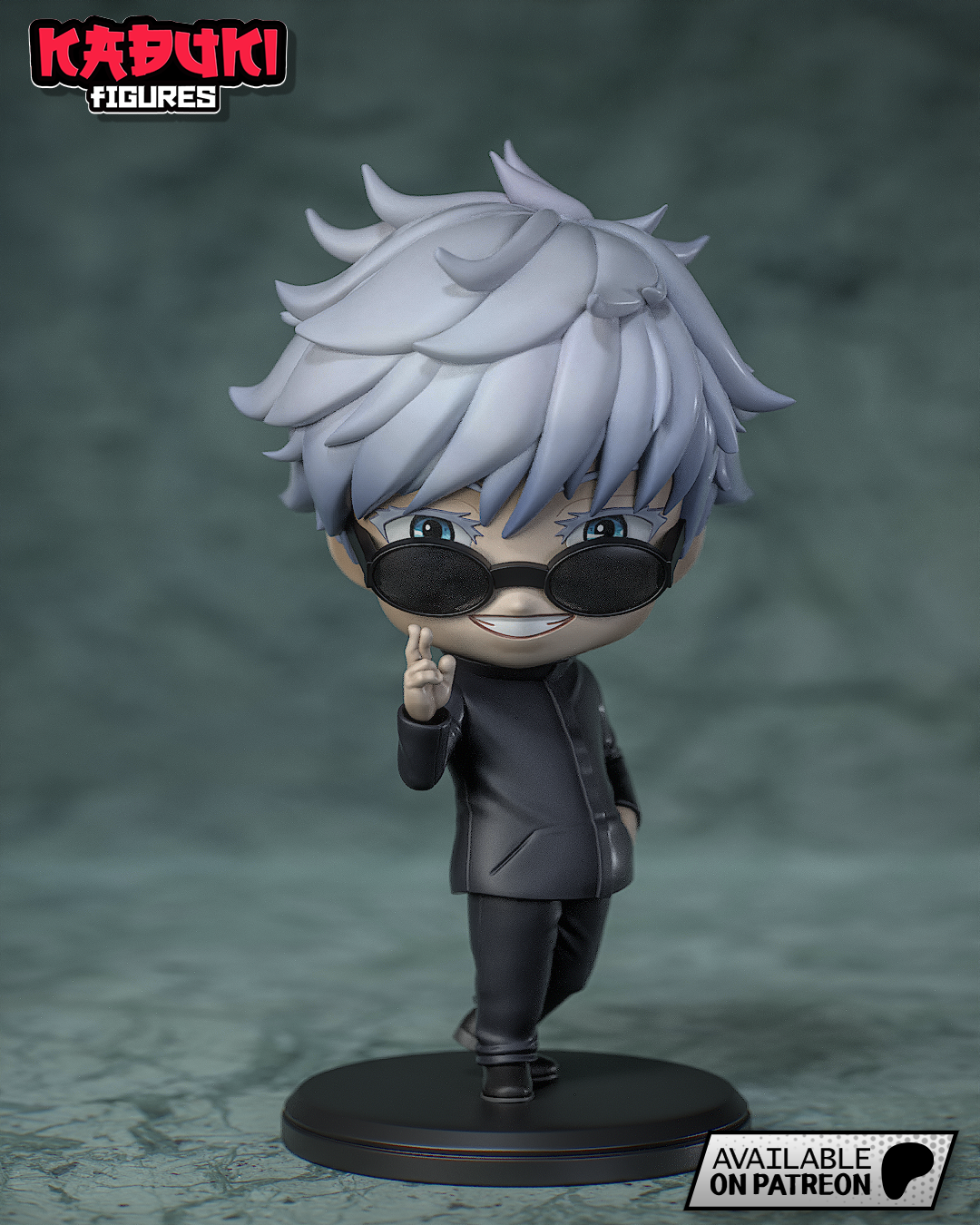 Satoru Gojo (Fan Art) Jujutsu Kaisen - 107mm - 3D Print Chibi Kit