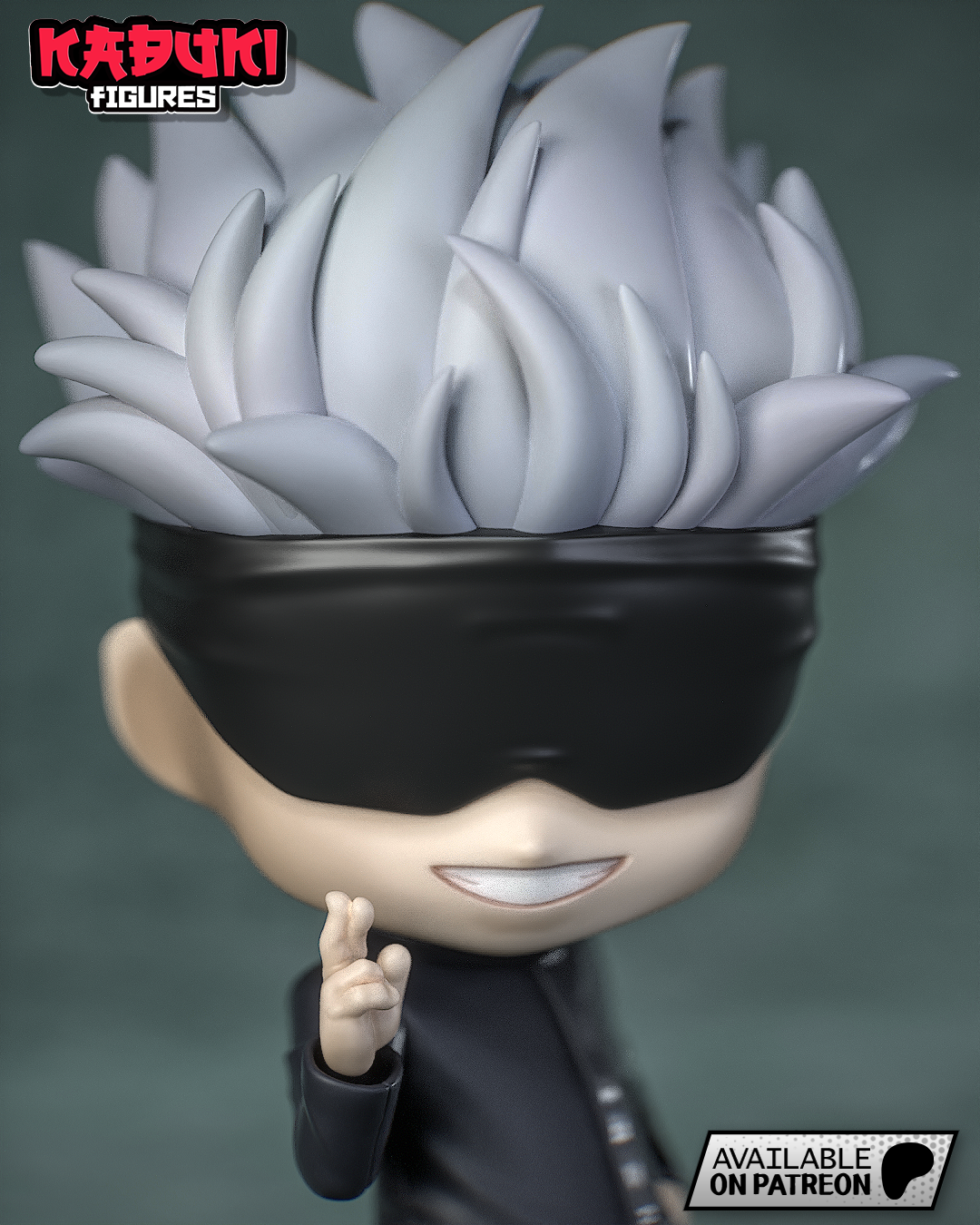 Satoru Gojo (Fan Art) Jujutsu Kaisen - 107mm - 3D Print Chibi Kit