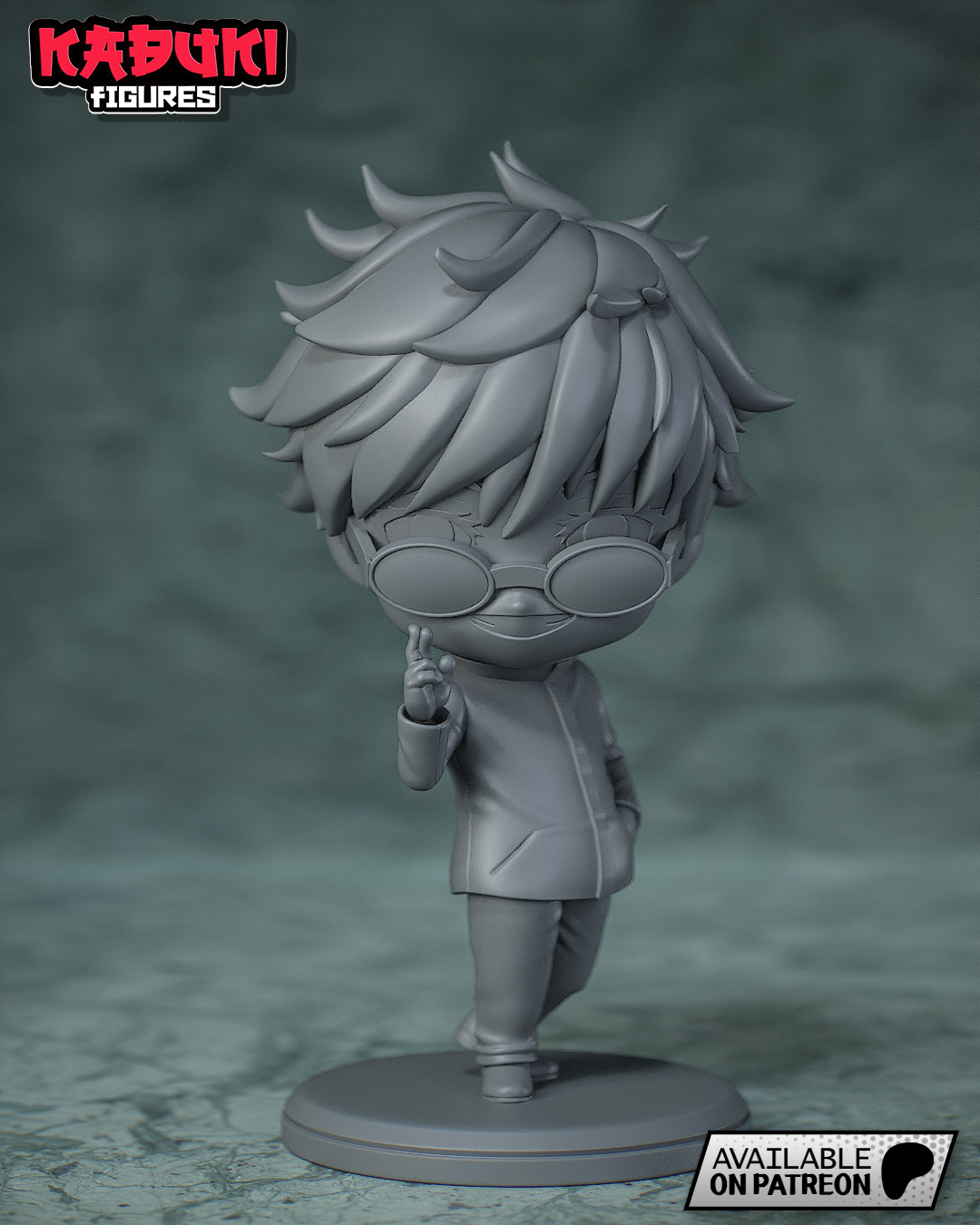 Satoru Gojo (Fan Art) Jujutsu Kaisen - 107mm - 3D Print Chibi Kit