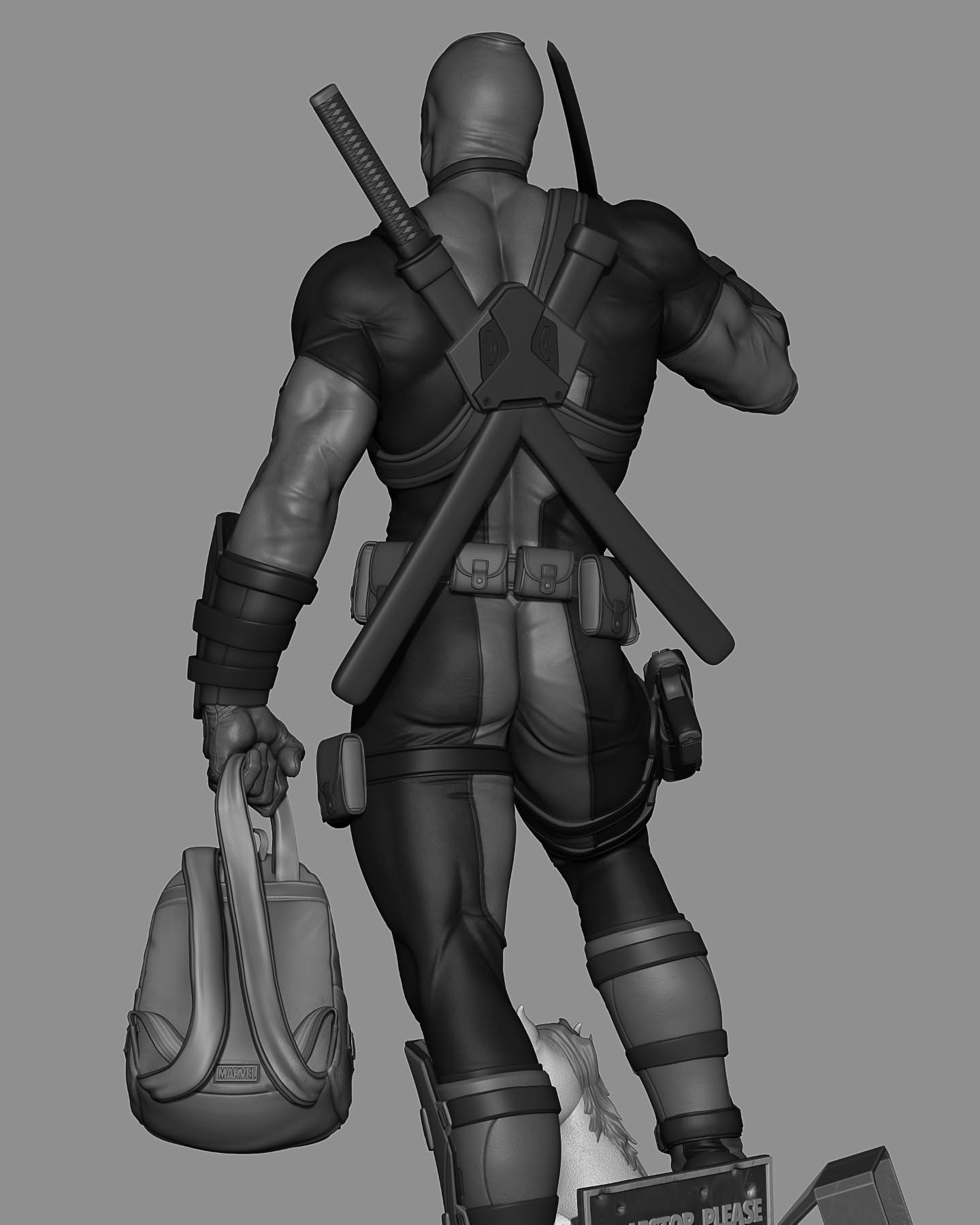 Deadpool - 3D Printed Statue Sculpture - 9 & 6 Scale