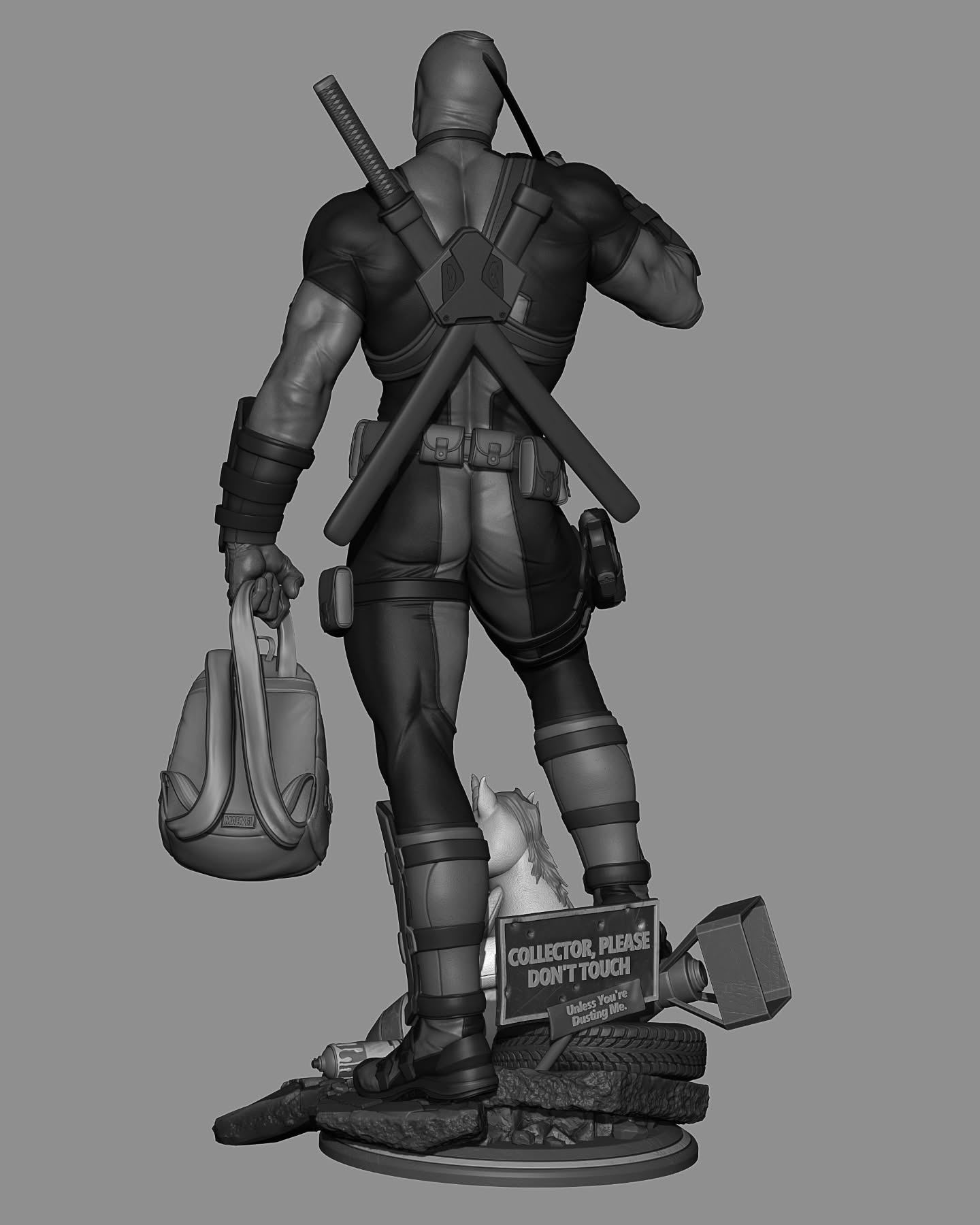 Deadpool - 3D Printed Statue Sculpture - 9 & 6 Scale