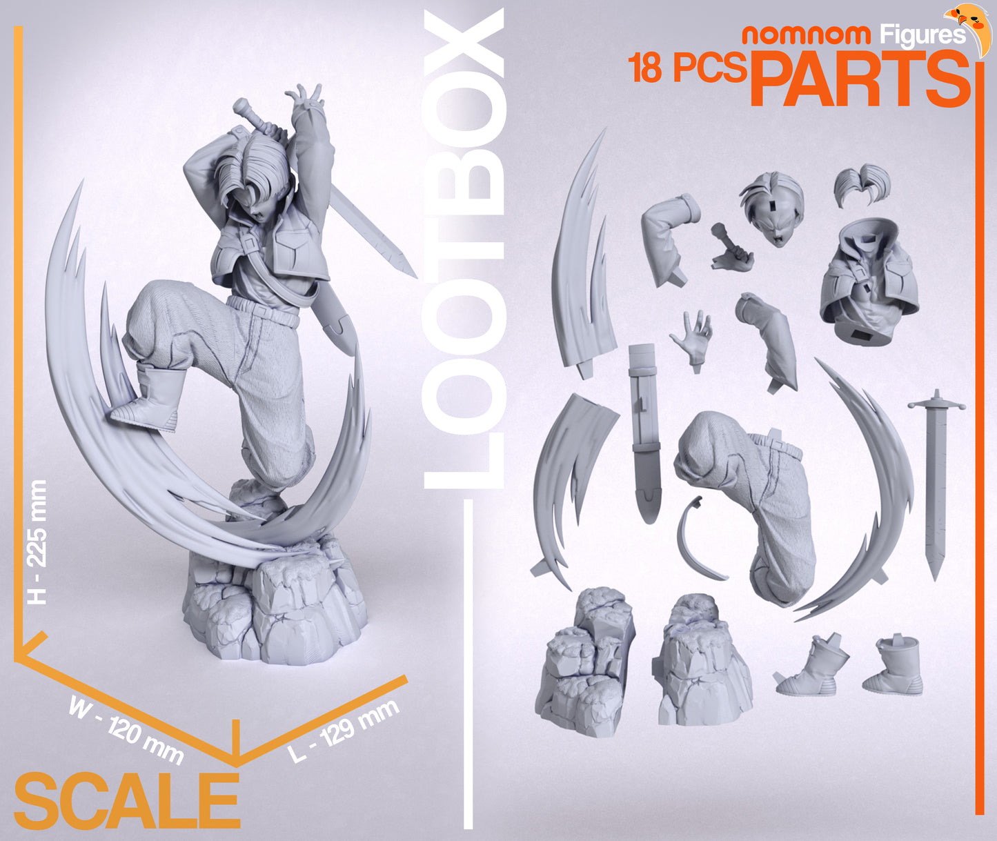 Trunks - Dragopn Ball Z - 3D Printed Model Kit