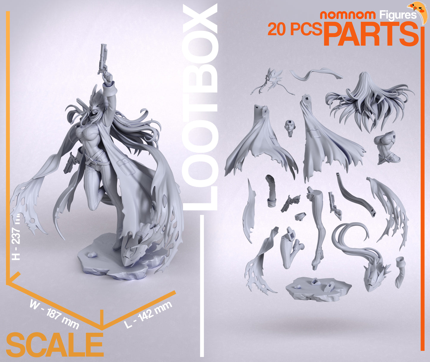 Beelstarmon  Digimon - 3D Printed Statue Model Kit