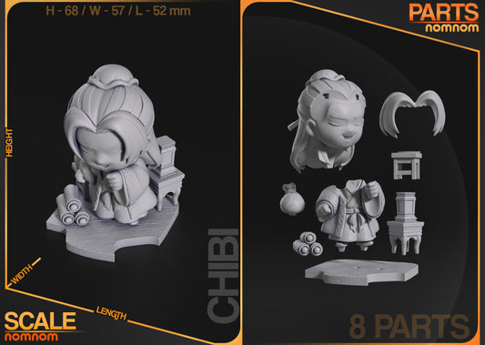 Chibi Jinshi (The Apothecary Diaries) 3d Printed Model Kit