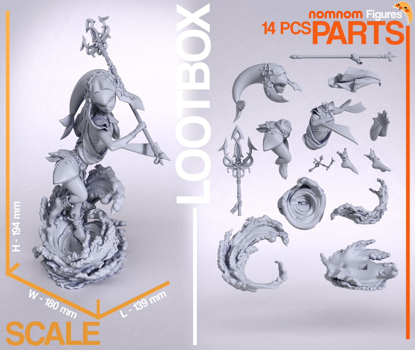 Mipha (Breath of the Wild) - 3D Print - Model Kit