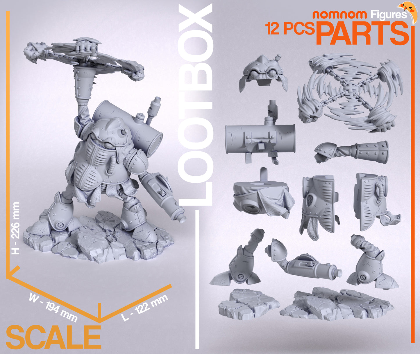 Robo (Chrono Trigger) 3d Printed Model Kit