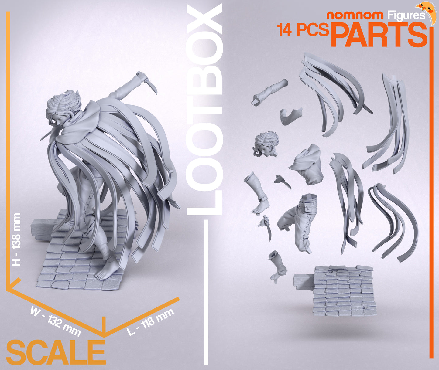 Vin (Mistborn) 3d Printed Model Kit