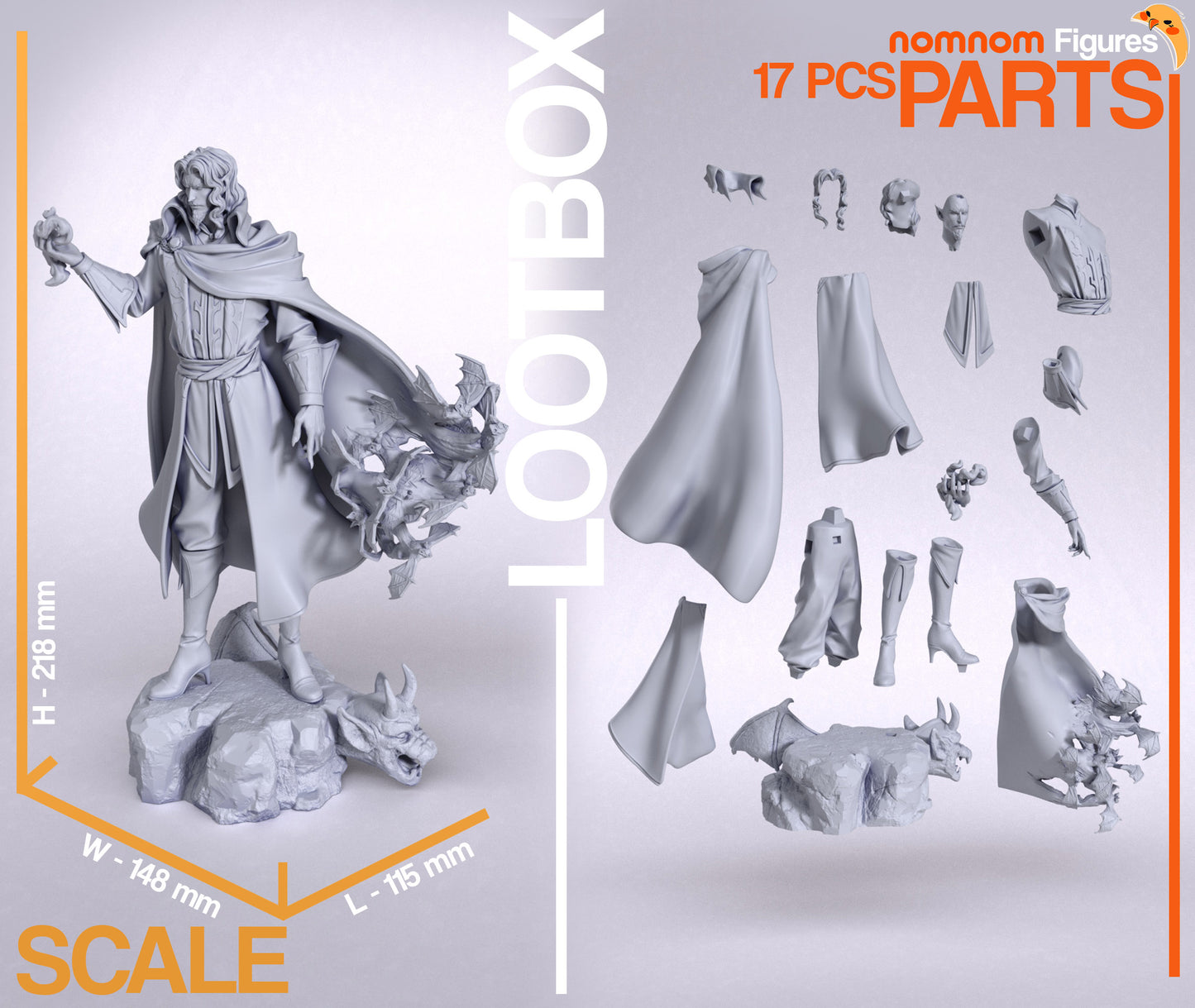 Dracula Vlad Tepes (Castlevania) 3d Printed Model Kit