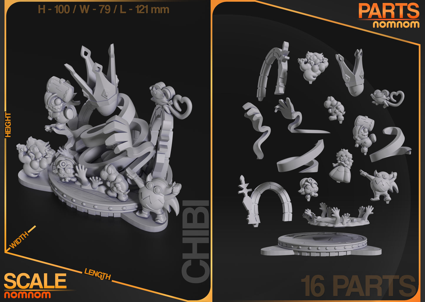 Paper Mario - 3D Printed Chibi Model Kit