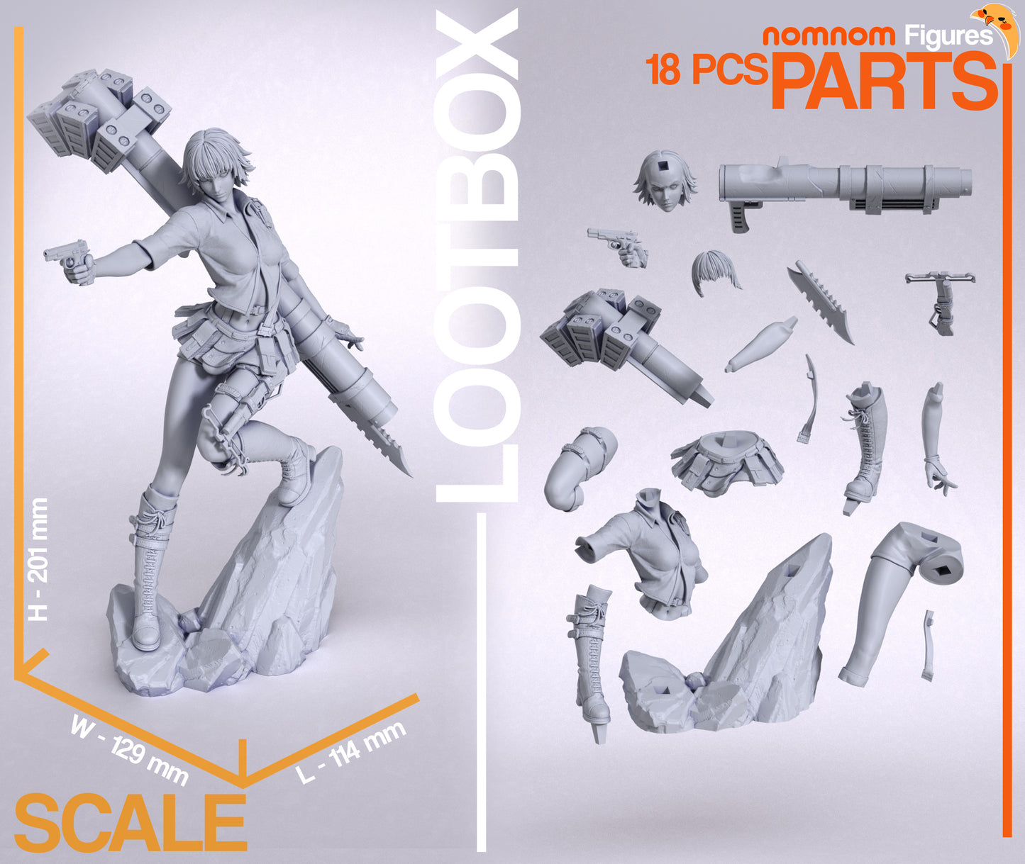 Lady - Devil May Cry - 3D Printed Statue Model Kit