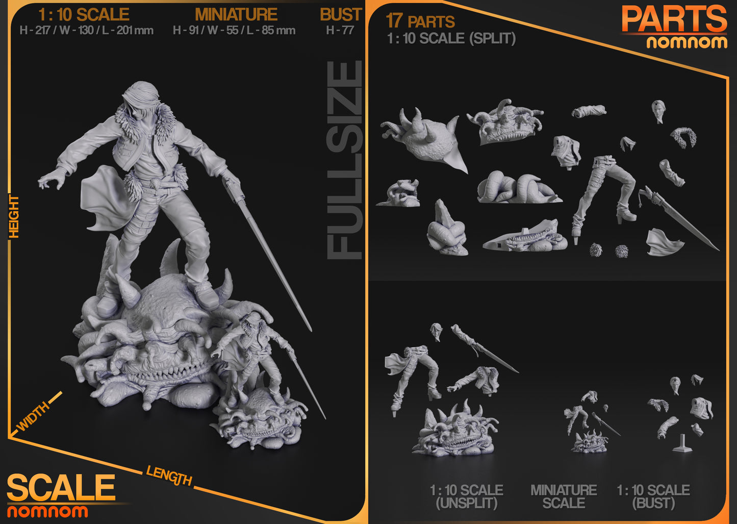 Squall Leonhart (FF VIII) 3d Printed Model Kit