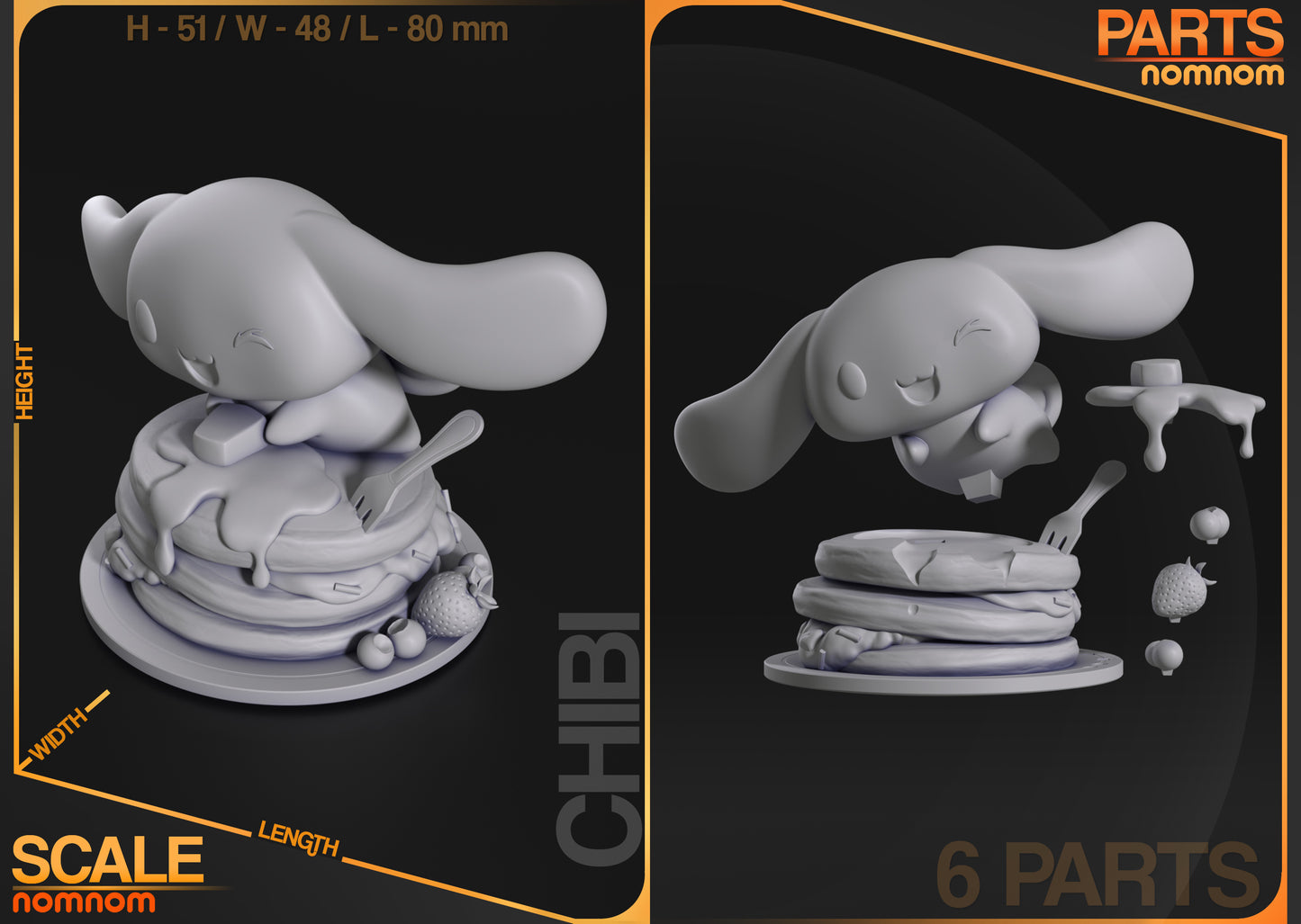 Cinnamoroll (Hello Kitty) 3d Printed Chibi Model Kit