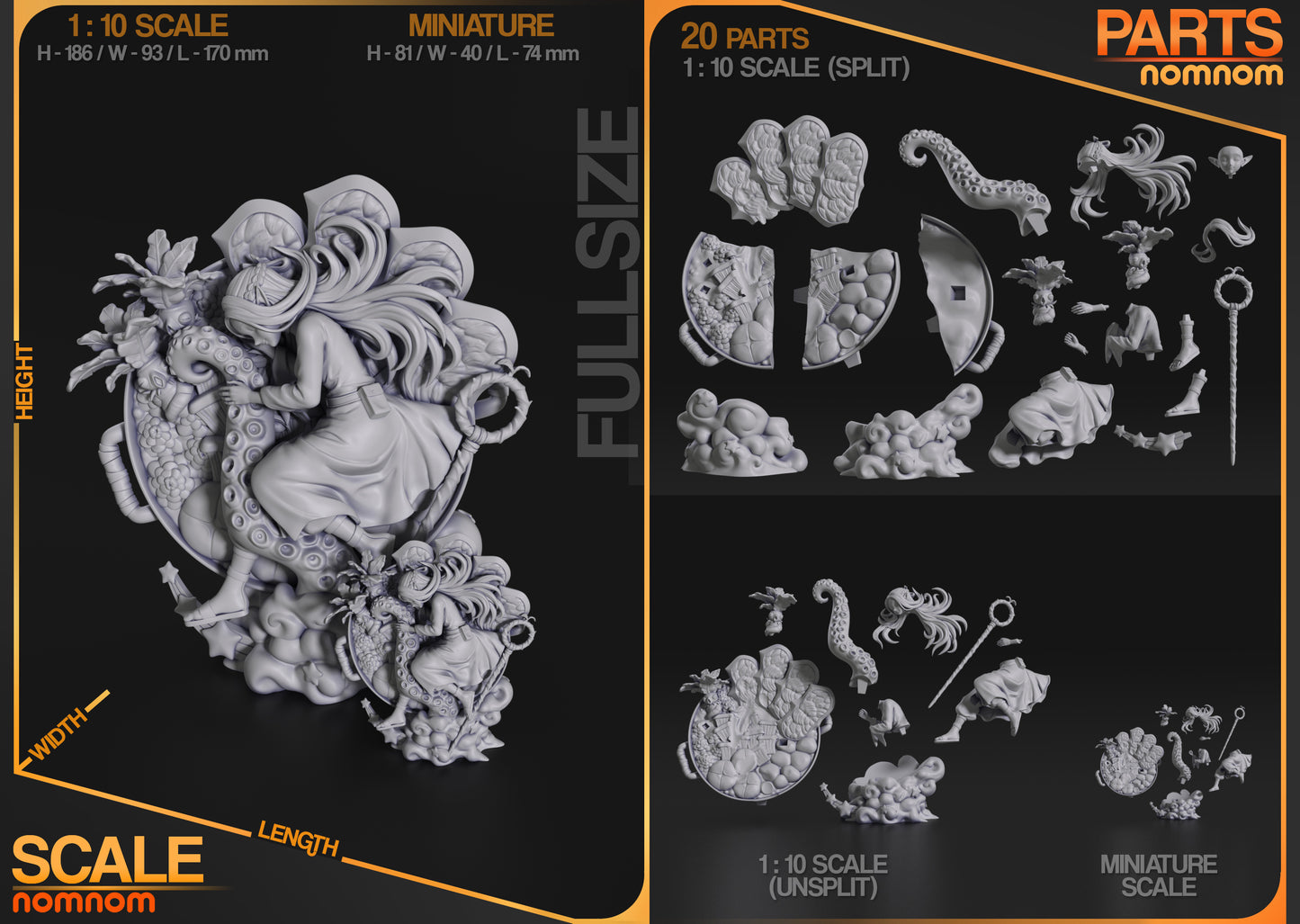 Marcille (Delicious in Dungeon) 3d Printed Model Kit - 1:10 and Mini